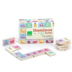 Jeu de dominos en bois réversible - Fruits et légumes - Vilac