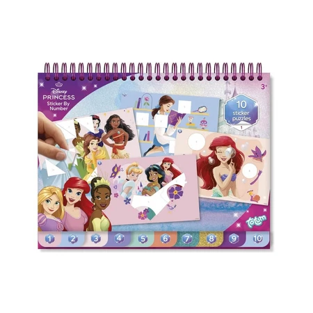 Set creativ cu abtibilduri, lipeste pe numere, Disney Princess