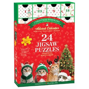 Calendario dell'Avvento Gatti, 24 puzzle, 50 pezzi