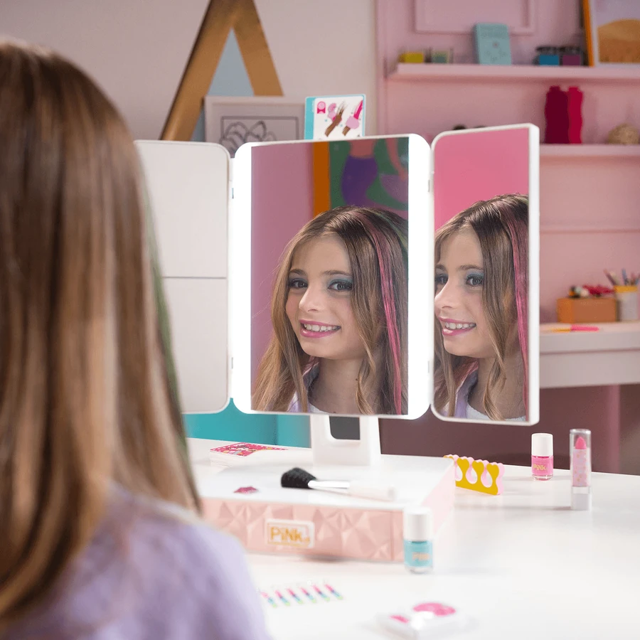 Interaktives Schminkstudio mit sprechendem Spiegel - Pink it Smart Vanity