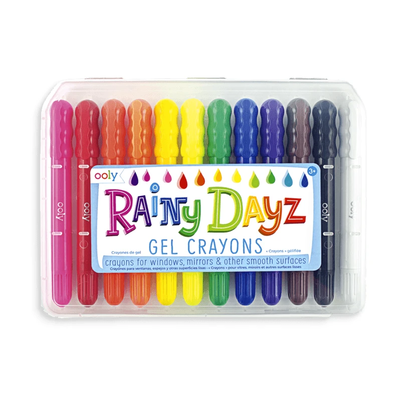 Gel-Stifte für Fenster und Glas, Rainy Dayz, Set mit 12 abwaschbaren Farben