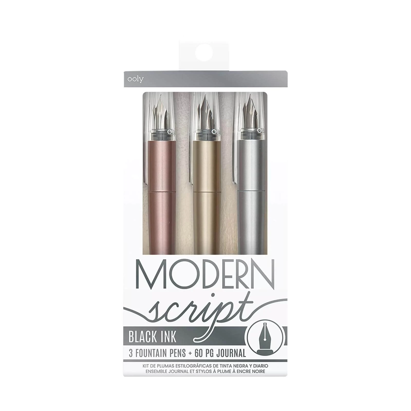 Modern Script Stift- und Notizbuchset - 4er Set