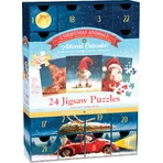 Adventkalender Dieren en Kerstmis, 24 legpuzzels, 50 stukjes