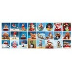 Adventkalender Dieren en Kerstmis, 24 legpuzzels, 50 stukjes