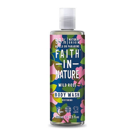 Gel de dus cu trandafir salbatic x 400ml, Faith in Nature