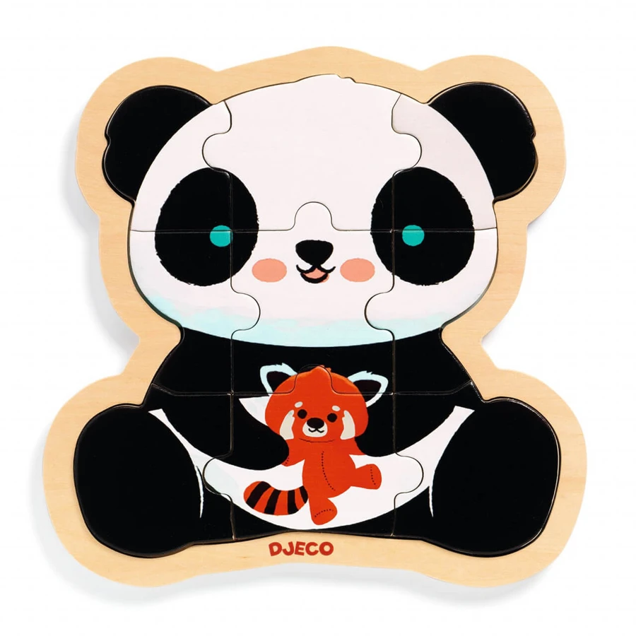 Puzzle de madera Oso Panda, Djeco