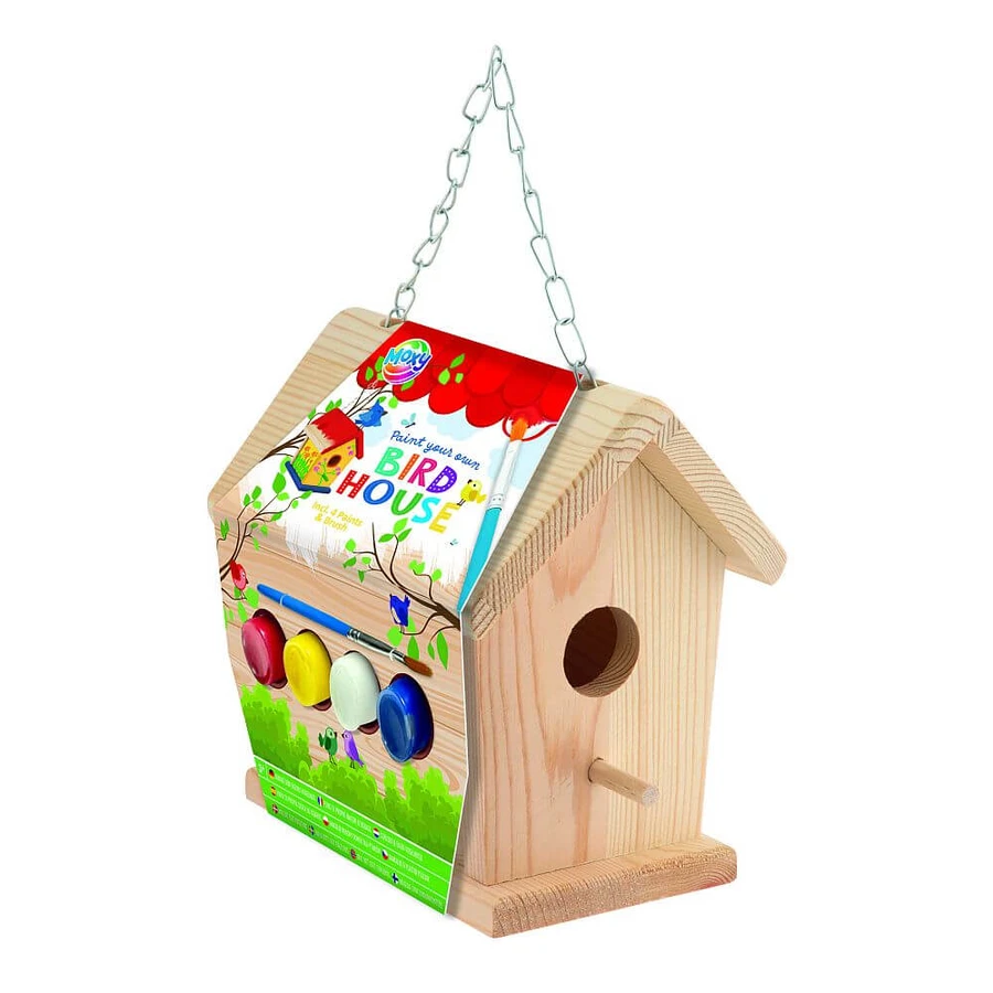 Set de pintura de madera DIY creativo, Casa de pájaros