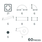 Juego Magnético Circuito de Bolas Compact 60 Piezas, Cleverclixx