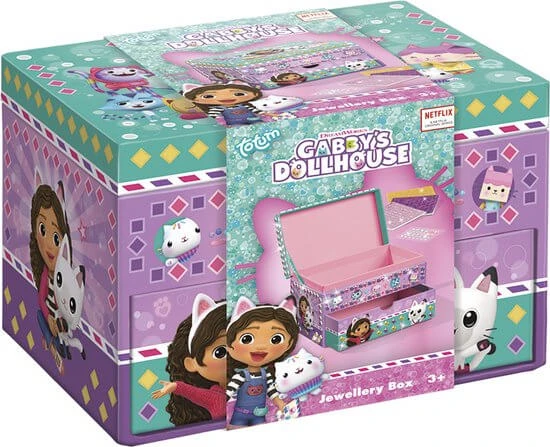 Kreatives DIY-Set Dekoriere dein eigenes Gabby's Dollhouse-Schmuckkästchen