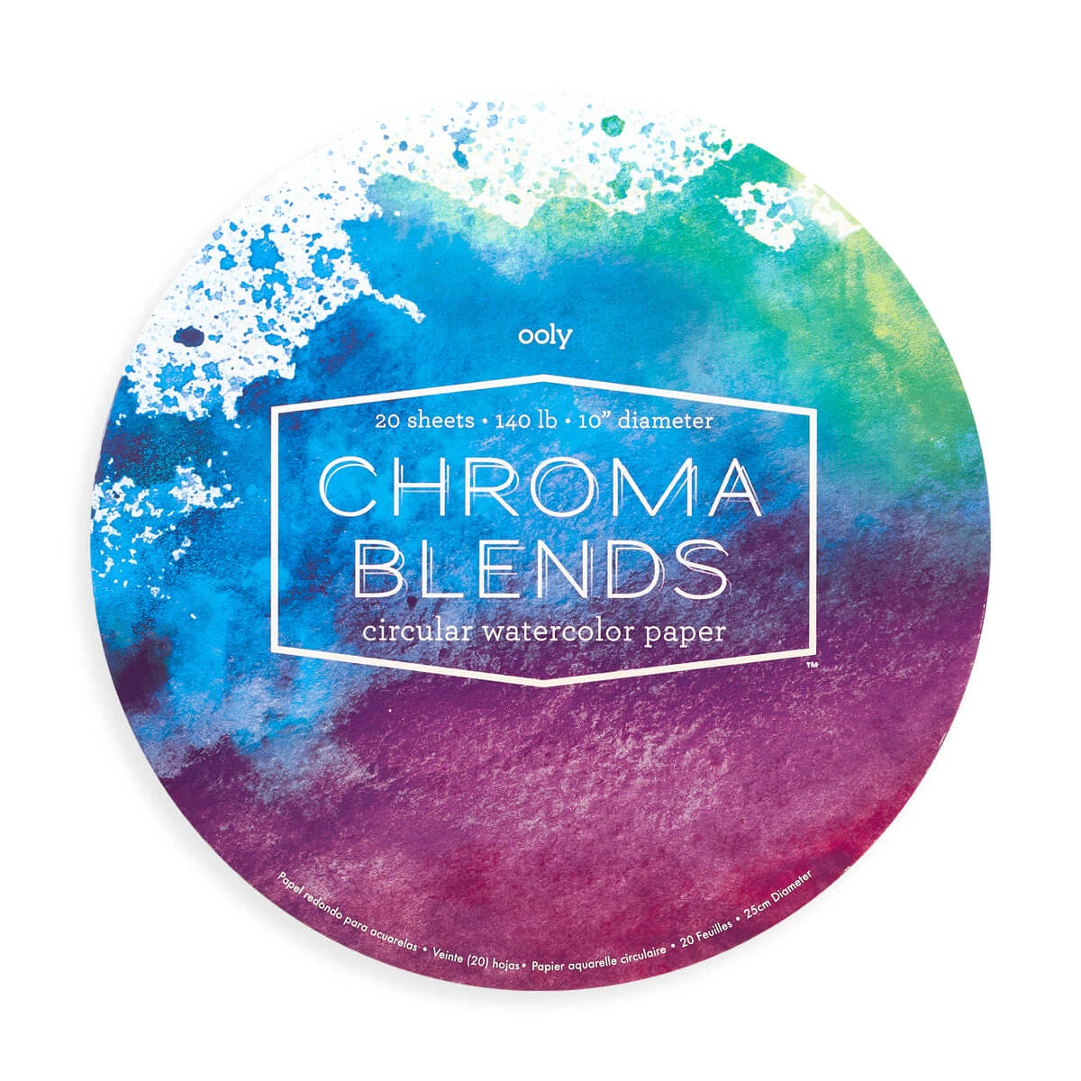 Kreisförmiger Zeichenblock Watercolor Chroma Chroma Blends