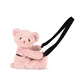 Ursulet din plus - geanta crossbody adorabila, 30 cm, Roz pudra