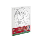 Kreativ-Set, Leinwand Weihnachtsmann, 20x15 cm