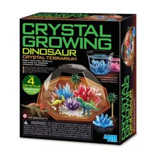 Experimentierkasten mit Kristallen, Terrarium mit Dinosauriern