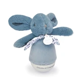 Bougie musicale lapin pelucheux 16 cm, bleue