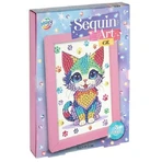 Set creativ DIY, Tablou cu paiete, pisicuta