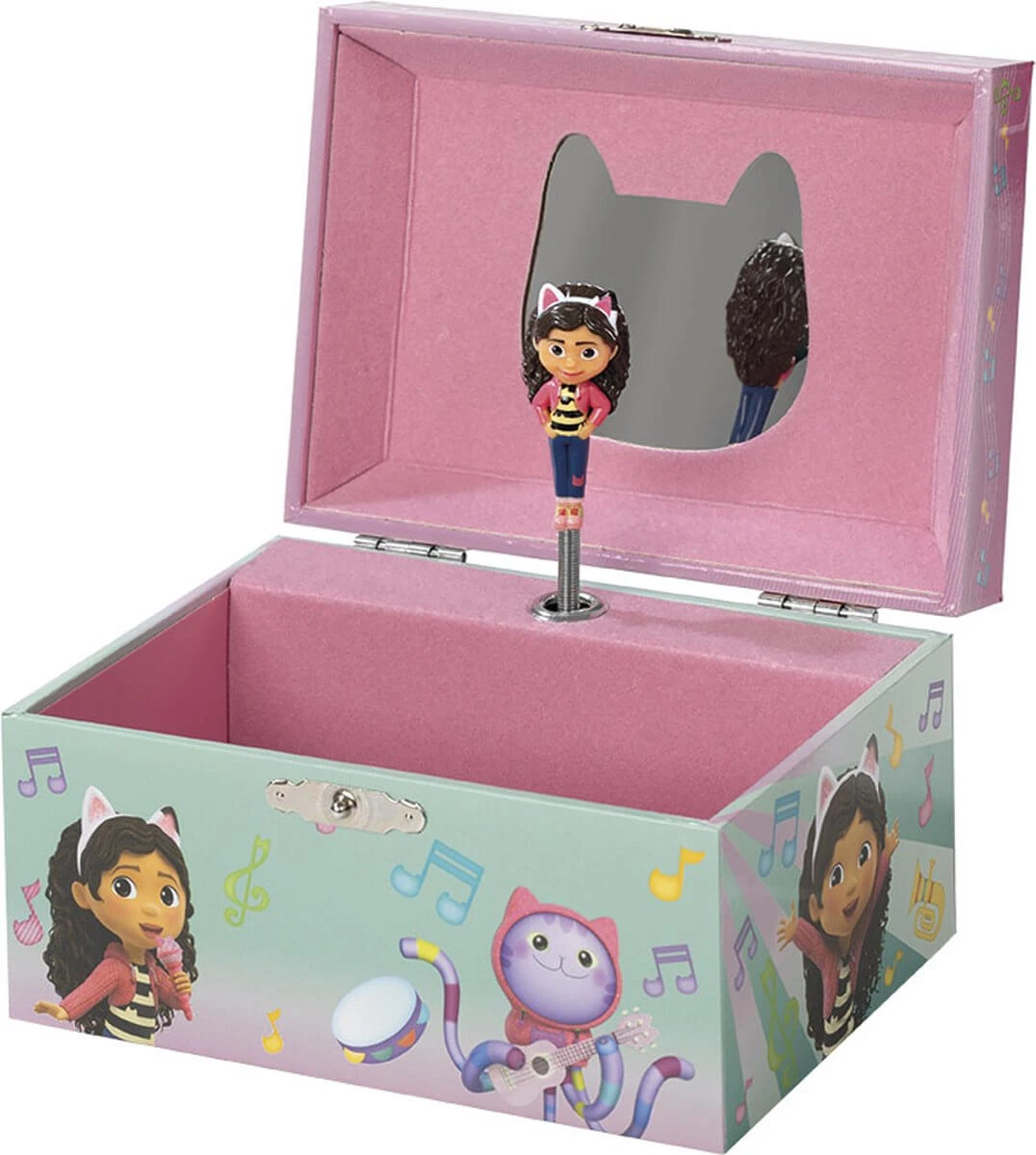 Musikalische Schmuckschatulle mit Gabby Dollhouse Figur und Spiegel