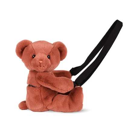 Ursulet din plus - geanta crossbody adorabila, 30 cm, Teracota