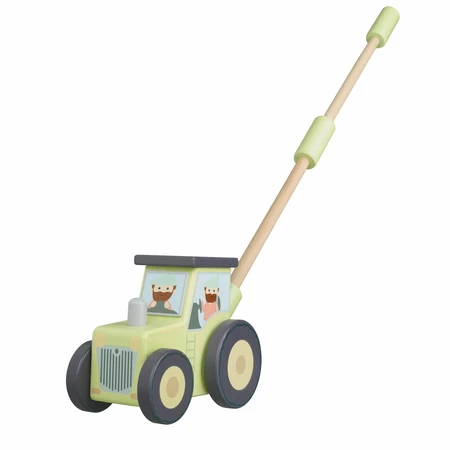 Traktor schiebendes Spielzeug, Orange Tree Toys
