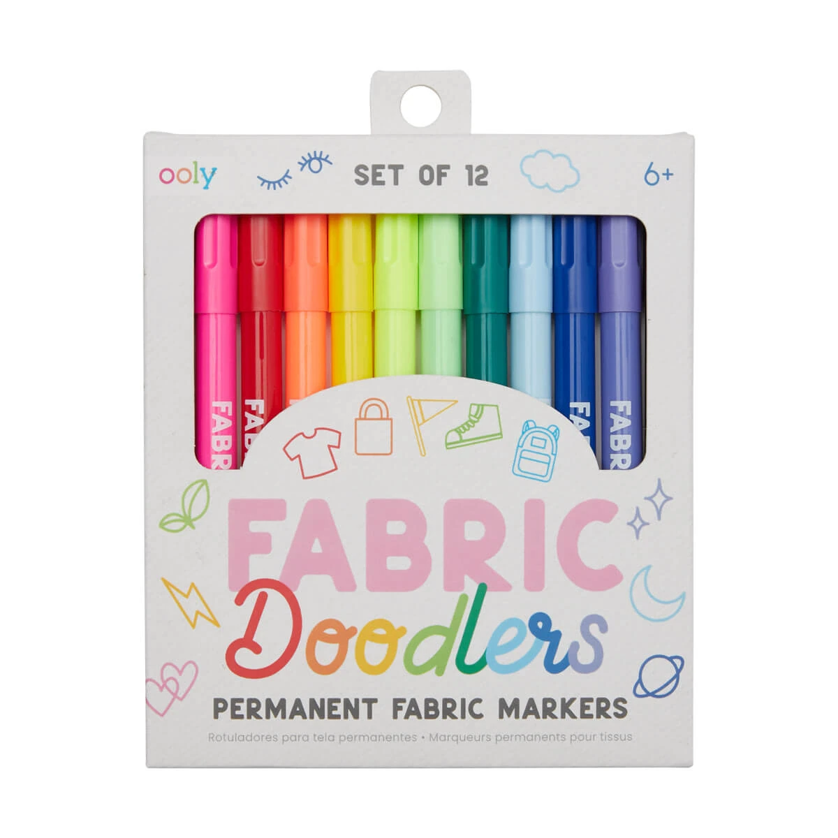 Fabric Doodlers Permanente Textilkreiden - 12er-Set