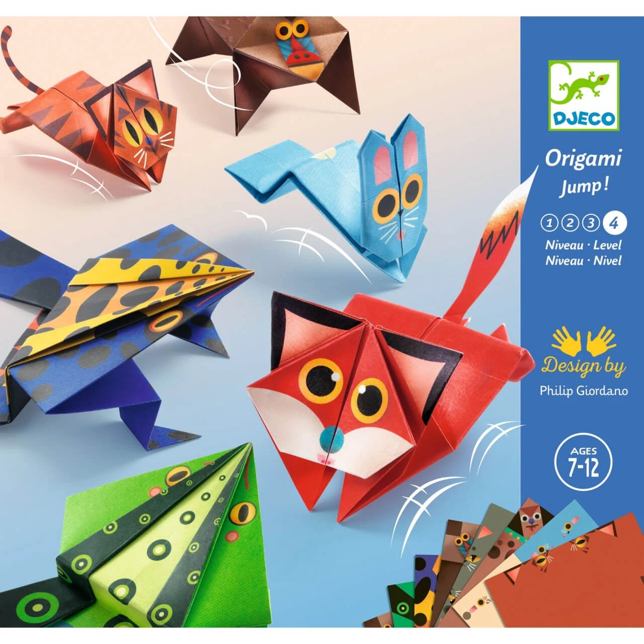 Kreatives Origami-Spiel Origami-Sprungtiere, Djeco