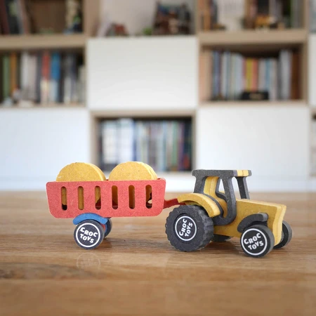 Jeu de construction Ferme avec tracteur Nathan, jouets Croc