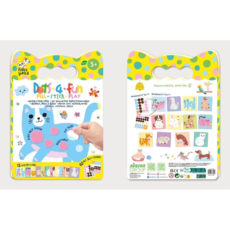 Set creativ Dezlipeste-Lipeste-Joaca-te, Dots4Fun - Animale de ferma