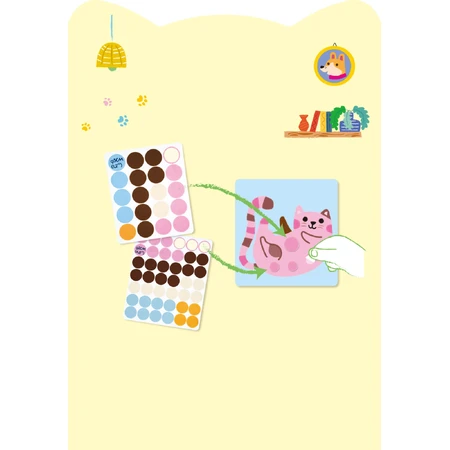 Set creativ Dezlipeste-Lipeste-Joaca-te, Dots4Fun - Animale de ferma