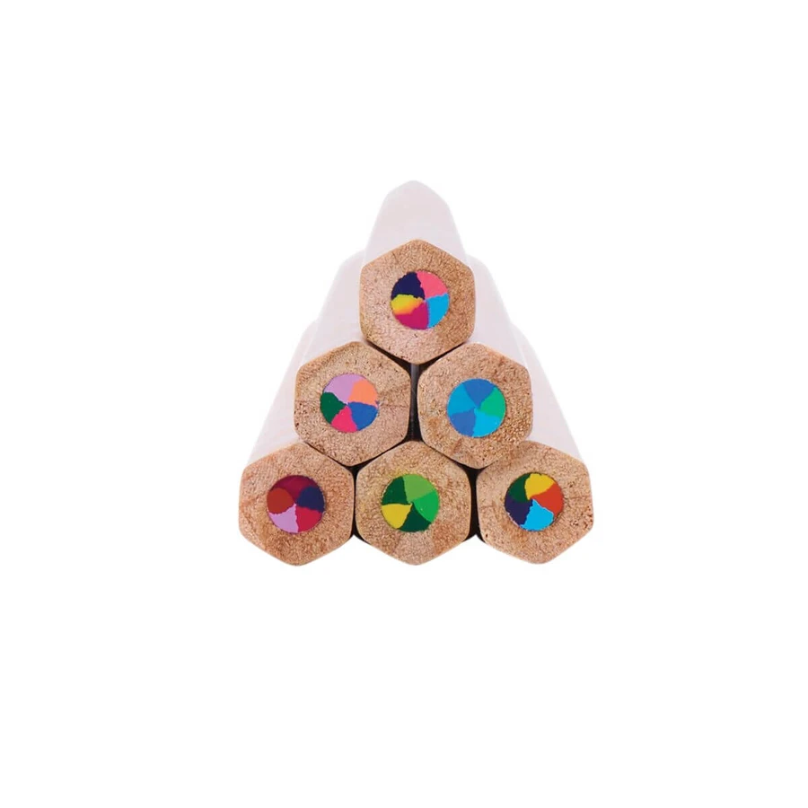 Kredki wielokolorowe Kaleidoscope, zestaw 6 sztuk: ceny i cechy