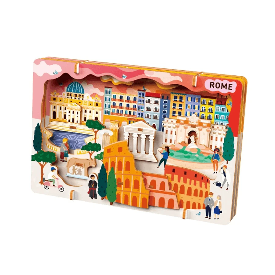 DIY-Kit - 3D-Stadtlandschaft aus Holz erstellen - Rom