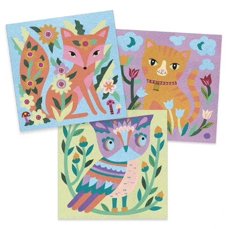 Atelier creativ cu nisip si sclipici, Animale luminoase