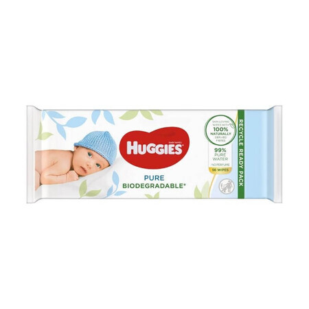 Huggies Pure Biologisch abbaubare Servietten 56 Stück