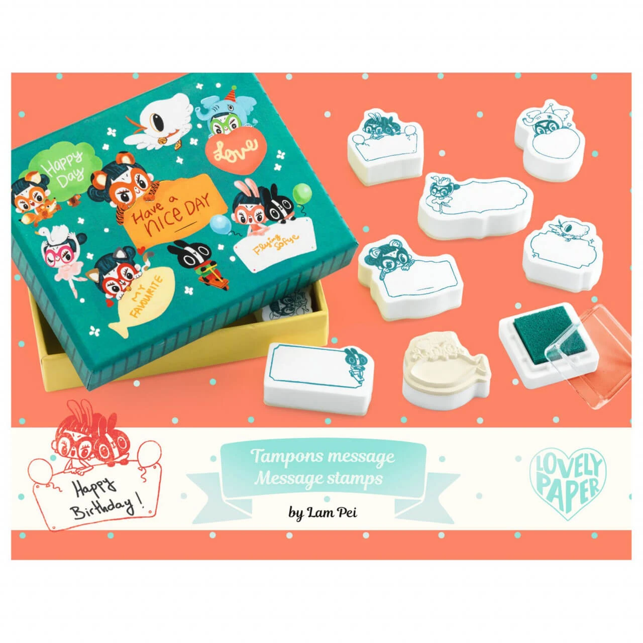 Djeco-Botschaftsstempel-Set