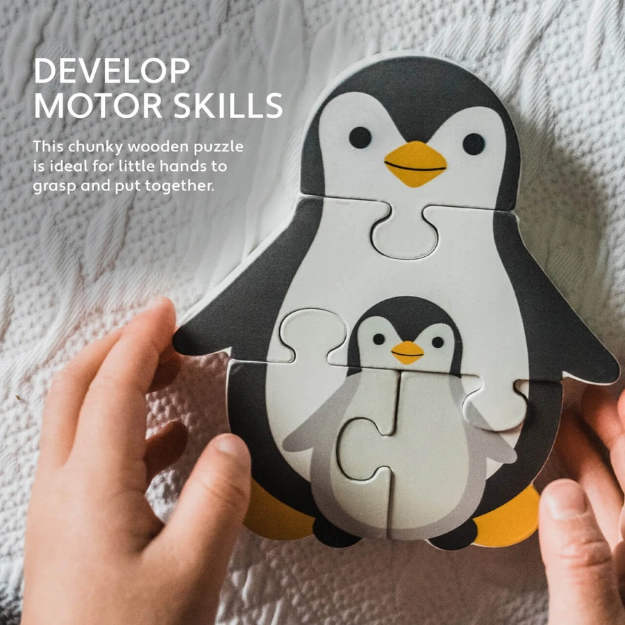 Puzzle di pinguini in legno, Orange Tree Toys