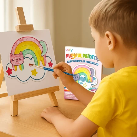 Kit acuarelă - Usor de pictat - Curcubeu, Playful Painters