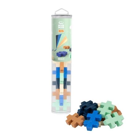 Set di costruzioni Plus-Plus, tubo 15 pezzi grandi, colori a ventaglio