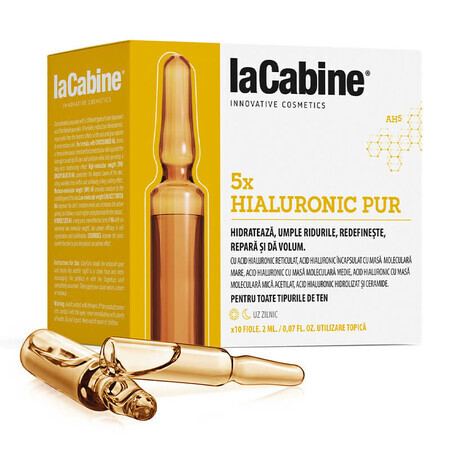 LA CABINE - 5 x PURE HYALURONIC Teint Fläschchen 10 x 2ml