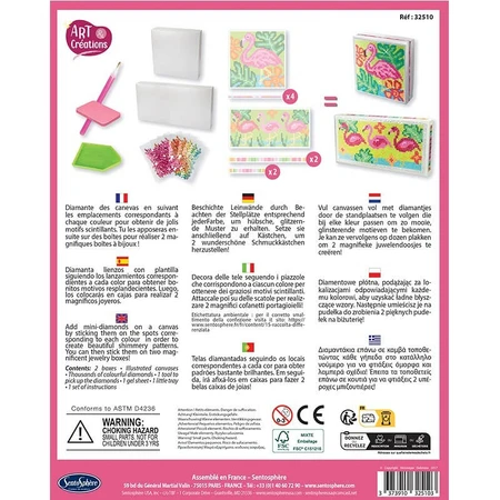 Kit creativ cutii cu diamante / strasuri - Flamingo - Sentosphere