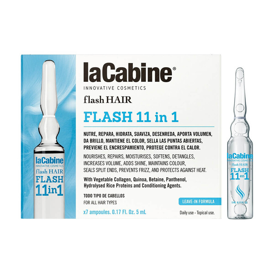 LA CABINE - FH 11 in 1 FLASH HAIR Fläschchen für Haare 7X5 ml