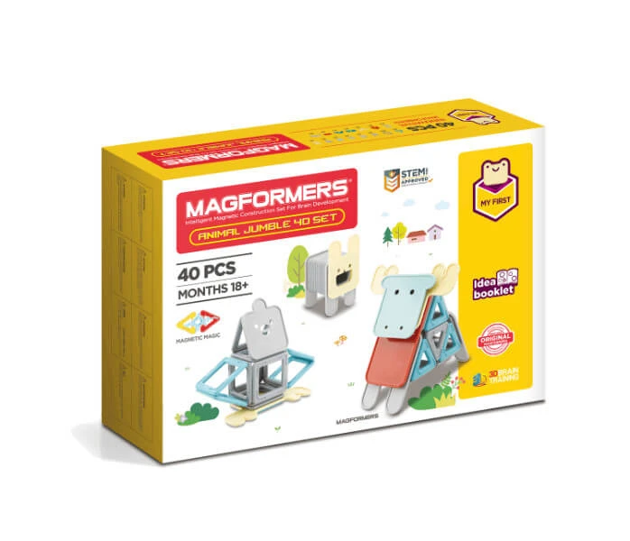 Magnetischer Bausatz - Magformers Animals, 40 Teile
