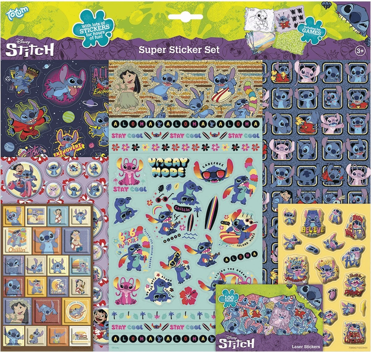 Super Disney Lilo und Stitch Aufkleber Set