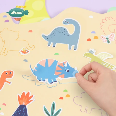 Portable water coloring book, stickers and games - Riding & Flying
