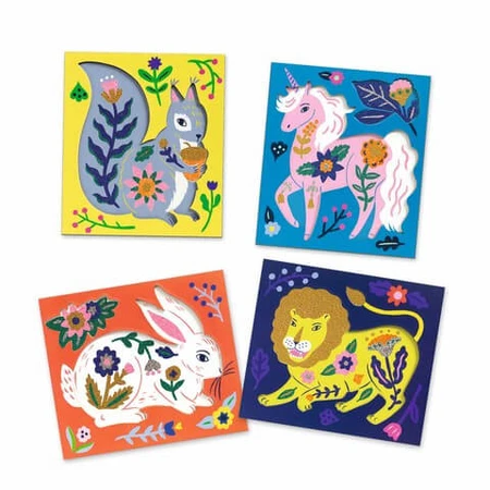 Kreatives Set mit Perlen, Tieren und Blumen