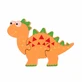Puzzle dinosaure en bois - Diplodocus, Orange Tree Toys