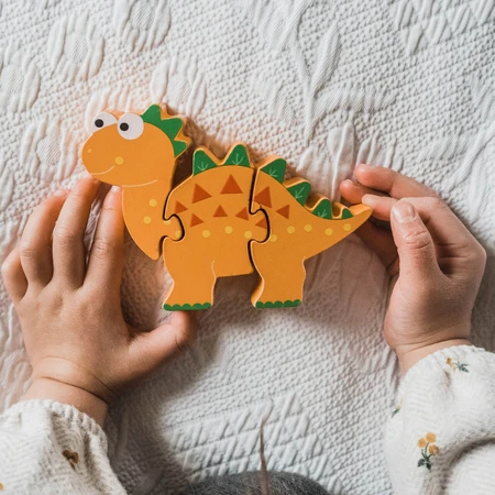 Puzzle dinosaure en bois - Diplodocus, Orange Tree Toys
