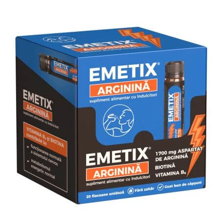 Emetix Arginin, 20 Einzeldosis-Fläschchen à 25 ml, Fiterman Pharma