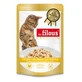 Natvoer met kip en kippenlever in saus voor katten, 80 g, Les Filous