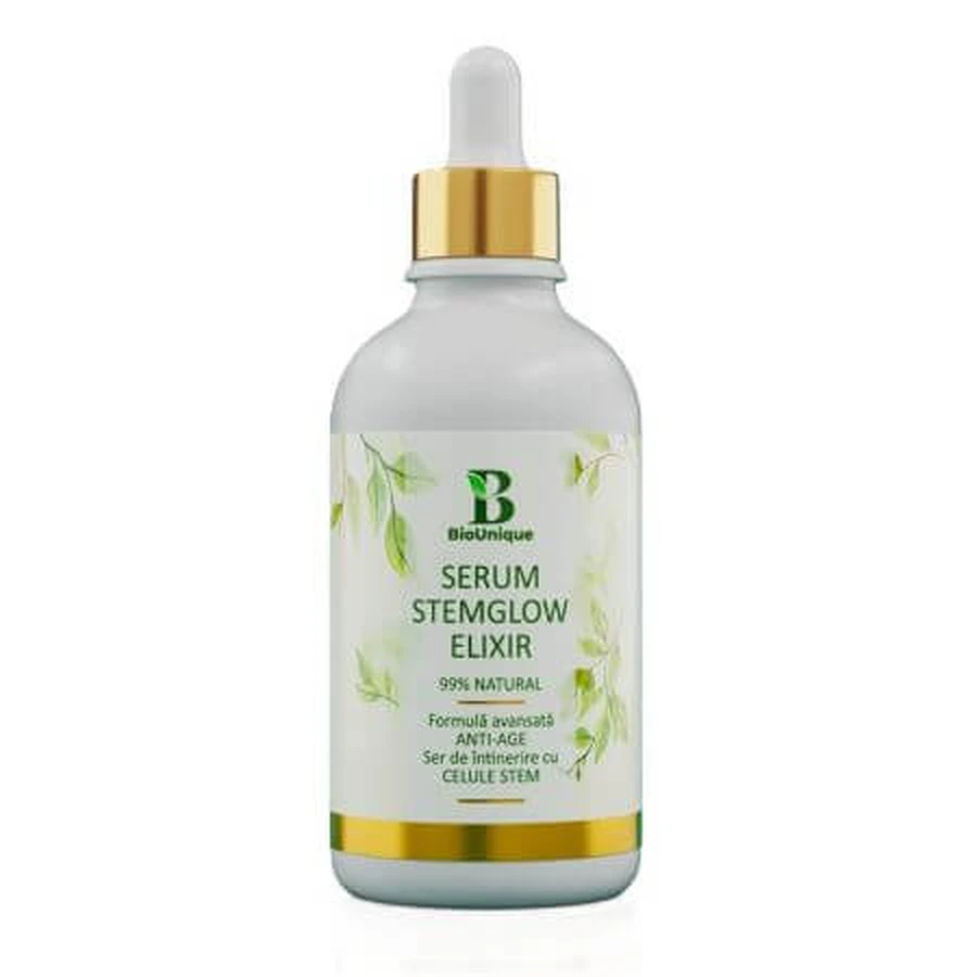Gesichtsserum Elixier mit Pflanzenstammzellen Stemglow, 30 ml, Biounique