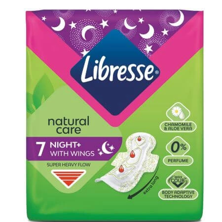 Absorbierende Naturkosmetik Maxi Night, 7 Stück