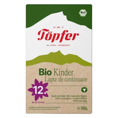 Milchpulver + 12 Monate Bio Kinder, 500 g, Topfer