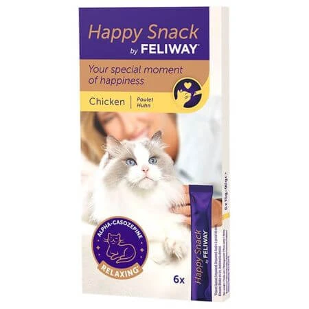 Hühnersnacks für Katzen Feliway Happy, 6x15 g, Ceva Sante